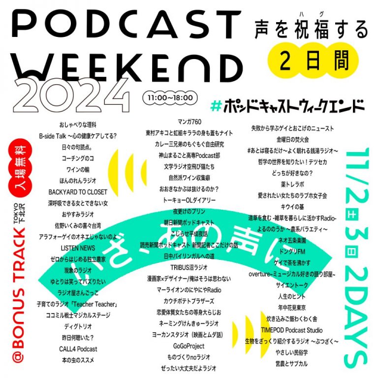 Podcast Weekend 2024 〜声を祝福する2日間〜